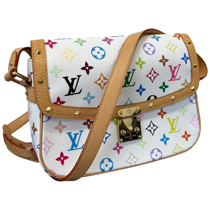 Women's Multi Coloured Monogram Sologne Bag White