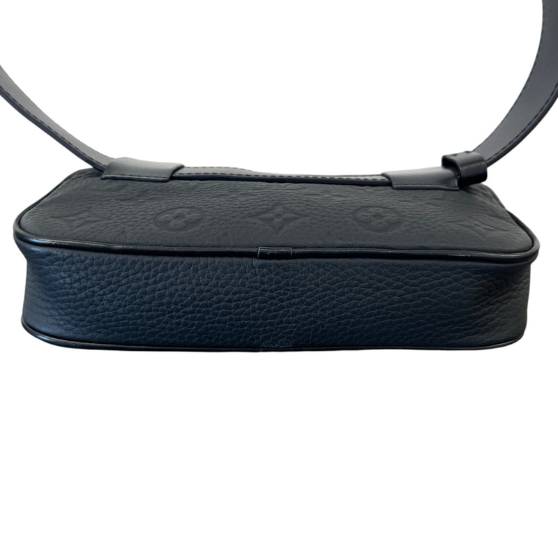 Men's Embossed Monogram Belt Bag Black