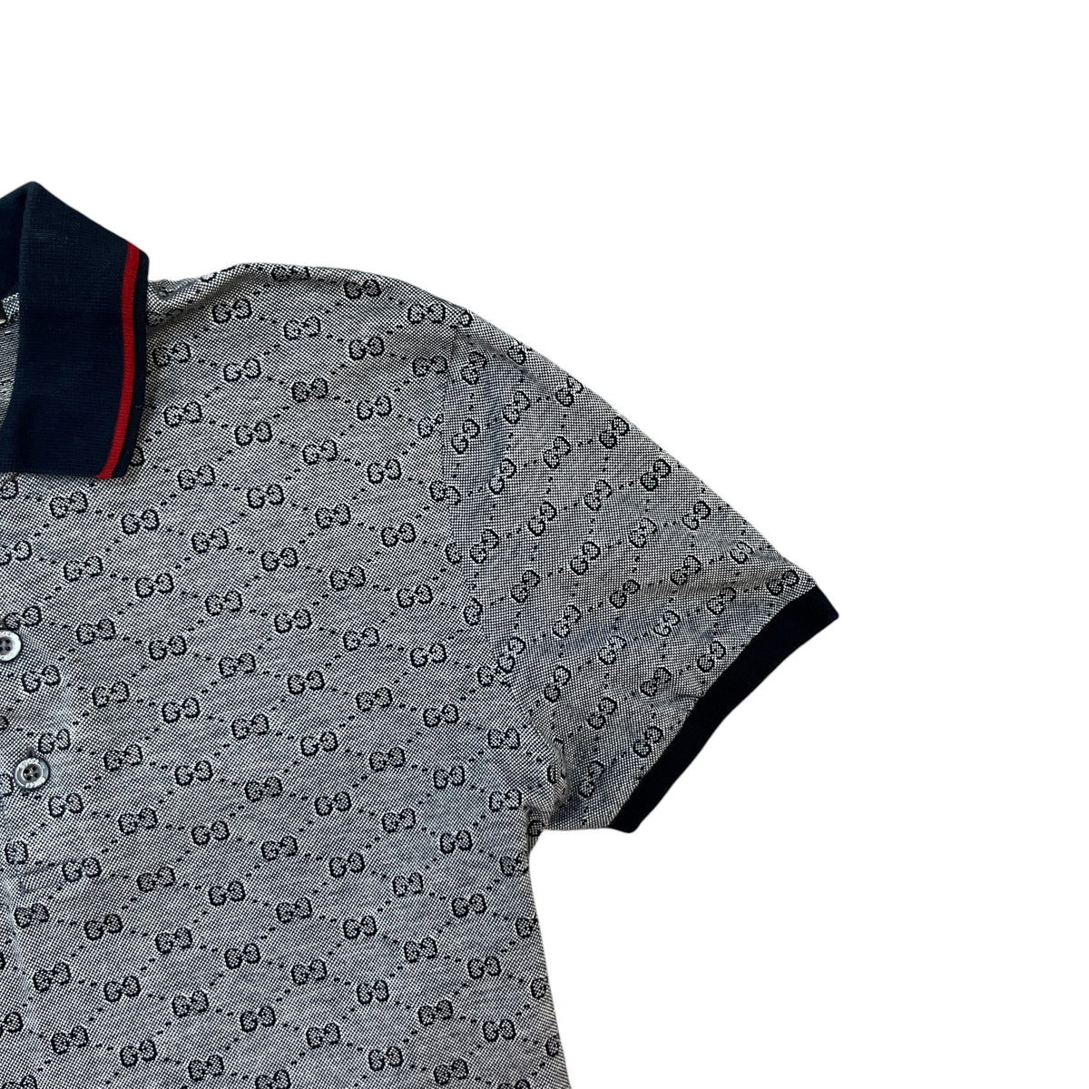 Men's GG Supreme Polo Shirt Navy Size M - Photo 6