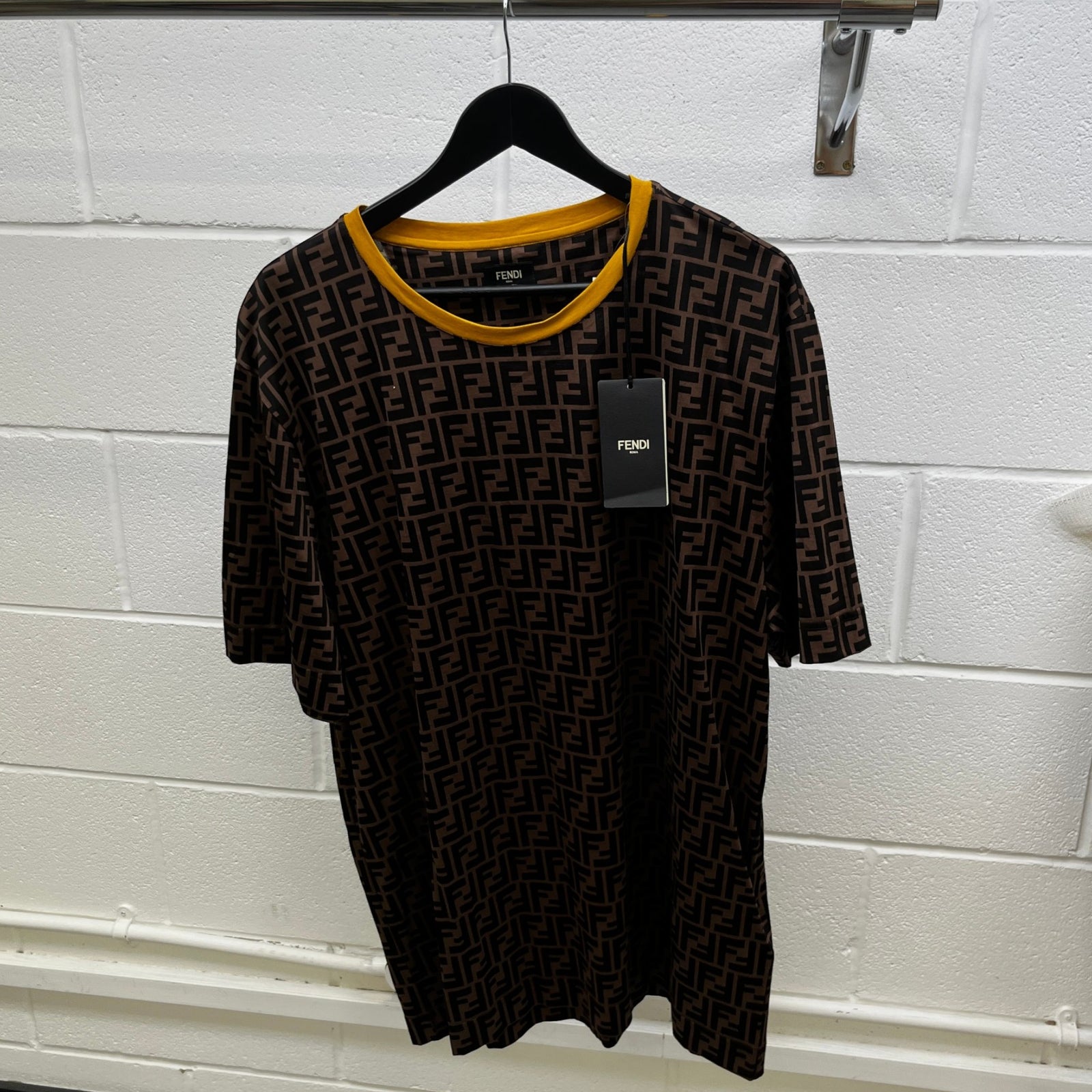 Men's Ff Logo T-Shirt Brown Size XXL - Photo 9
