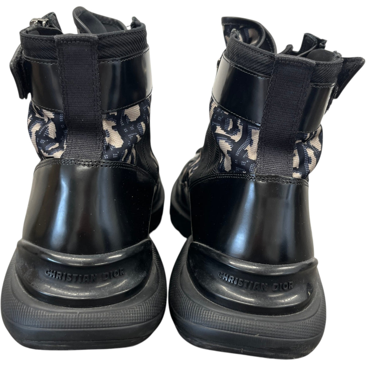 Men's Oblique Combat Ankle Boots Black Size UK 6 / EU 40 - Photo 7
