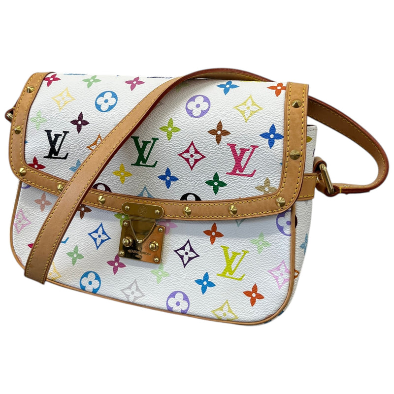 Women's Multi Coloured Monogram Sologne Bag White