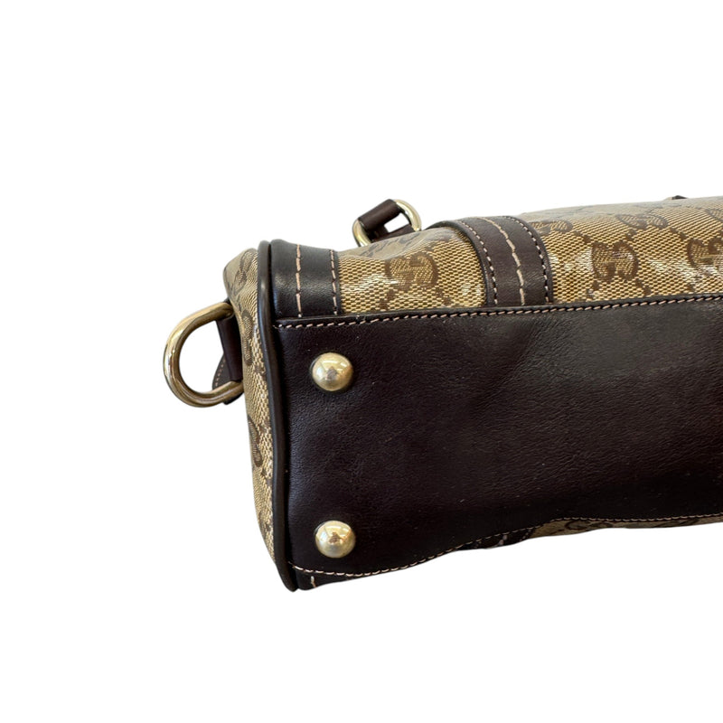 Women's Duchessa Crystal Coated Canvas Barrel Bag Brown
