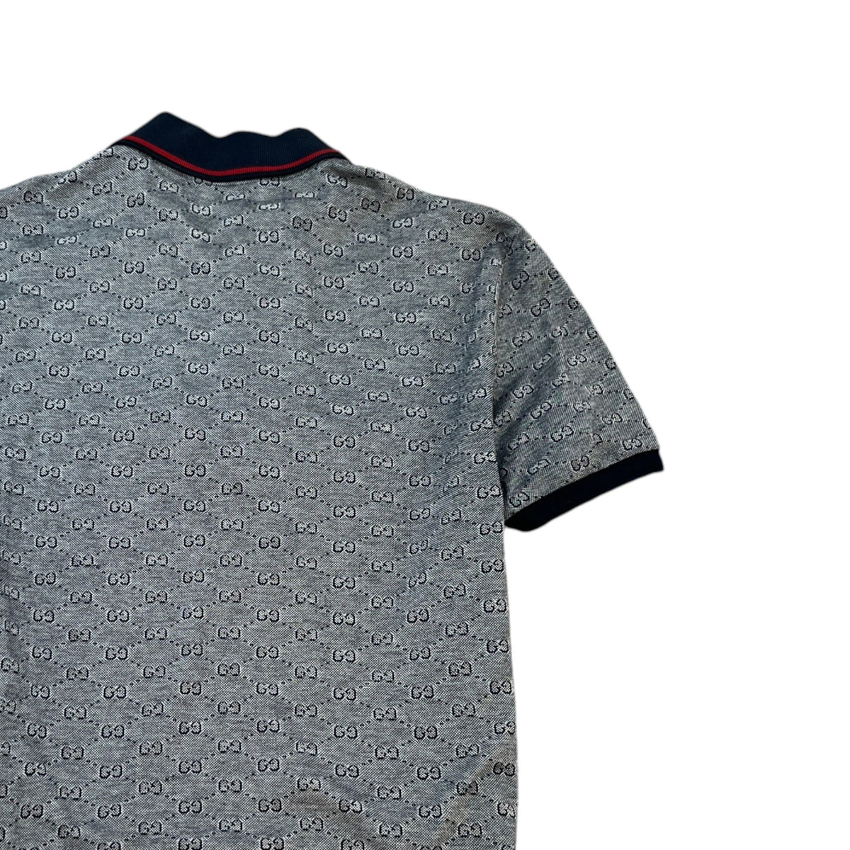 Men's GG Supreme Polo Shirt Navy Size M - Photo 4