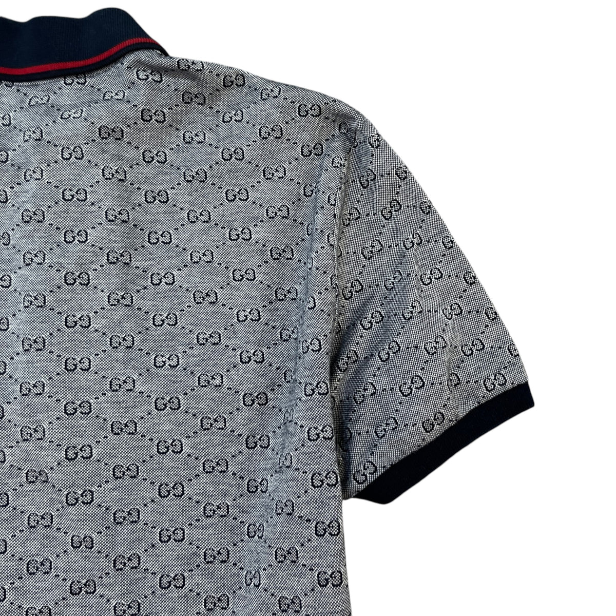 Men's GG Supreme Polo Shirt Navy Size M - Photo 7
