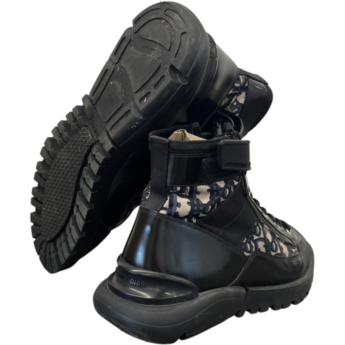 Men's Oblique Combat Ankle Boots Black Size UK 6 / EU 40 - Photo 10