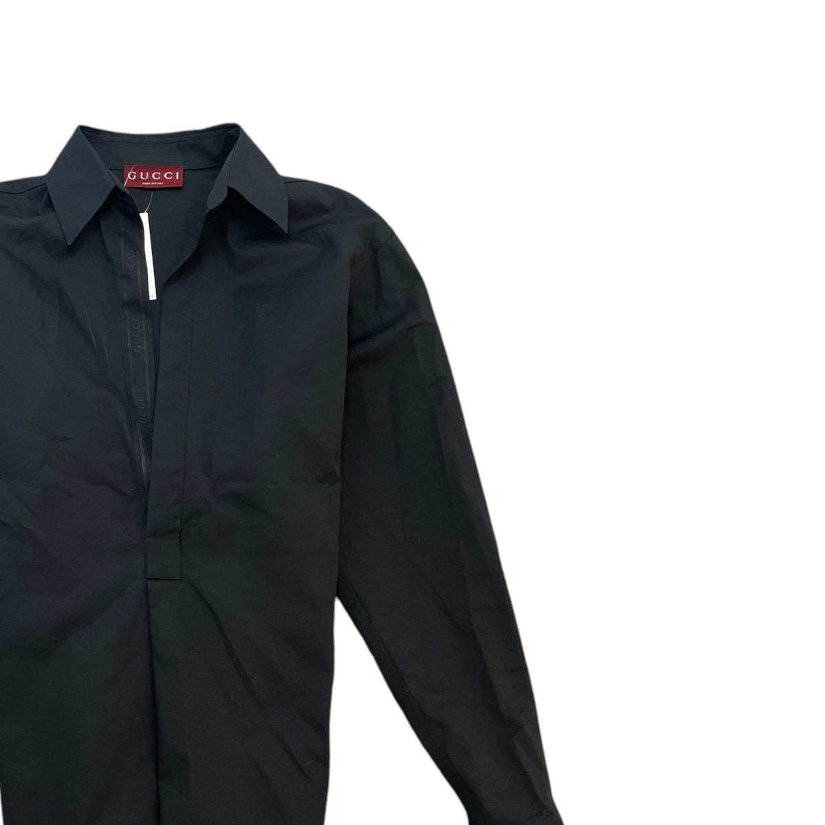 Men's Logo Print Long Sleeve Shirt Black Size XXS - Photo 3