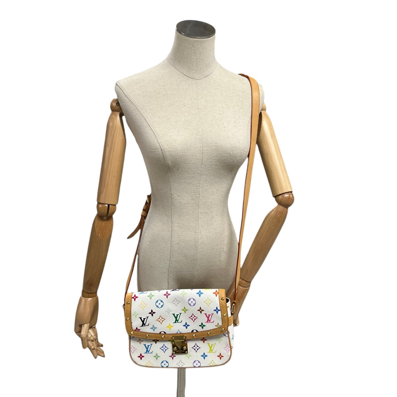 Women's Multi Coloured Monogram Sologne Bag White