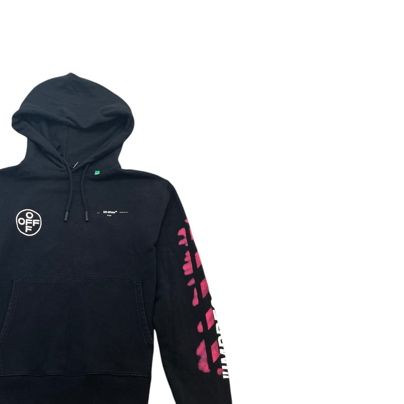 Men's Diag Stencil Hoodie Black Size XL