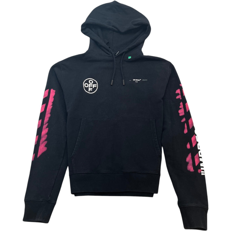 Men's Diag Stencil Hoodie Black Size XL