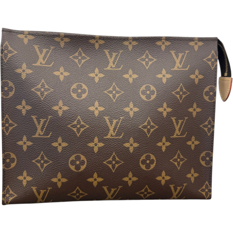 Women's Monogram Poche Toilette 26 Clutch Brown
