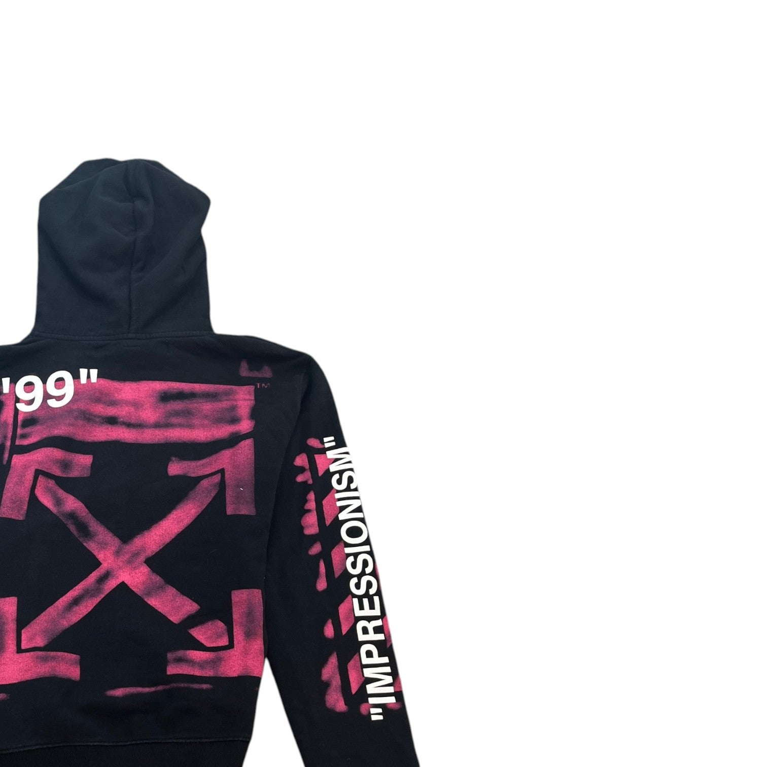 Men's Diag Stencil Hoodie Black Size XL - Photo 4