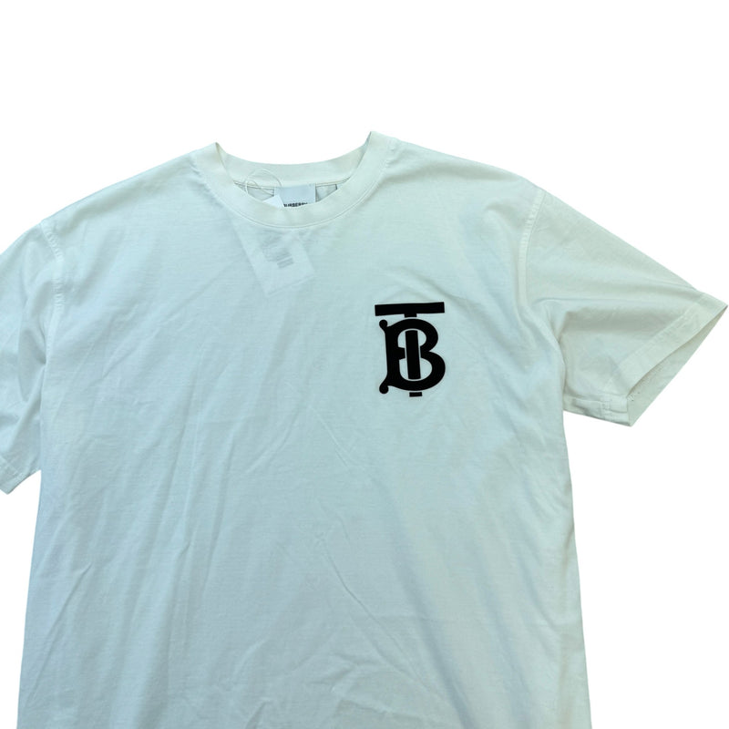 Men's Monogram Motif T-Shirt White Size S