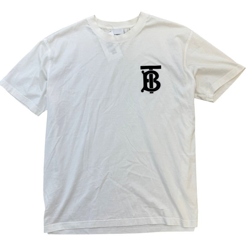 Men's Monogram Motif T-Shirt White Size S