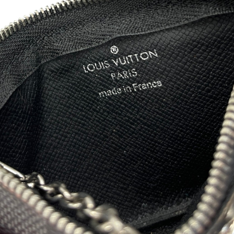 Men's Damier Graphite Key Pouch Keyring Black