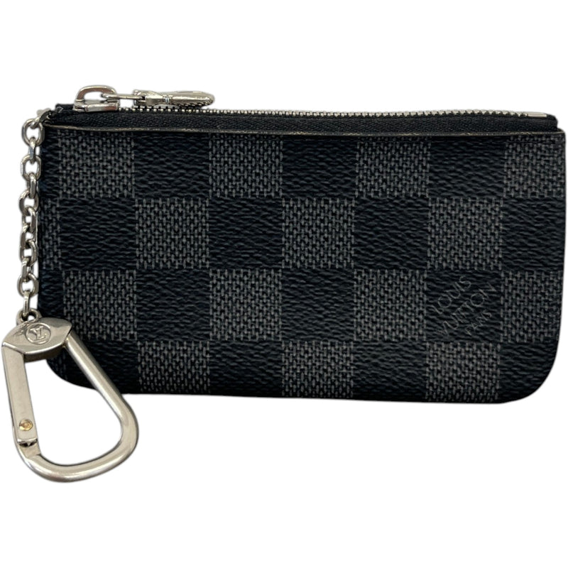 Men's Damier Graphite Key Pouch Keyring Black