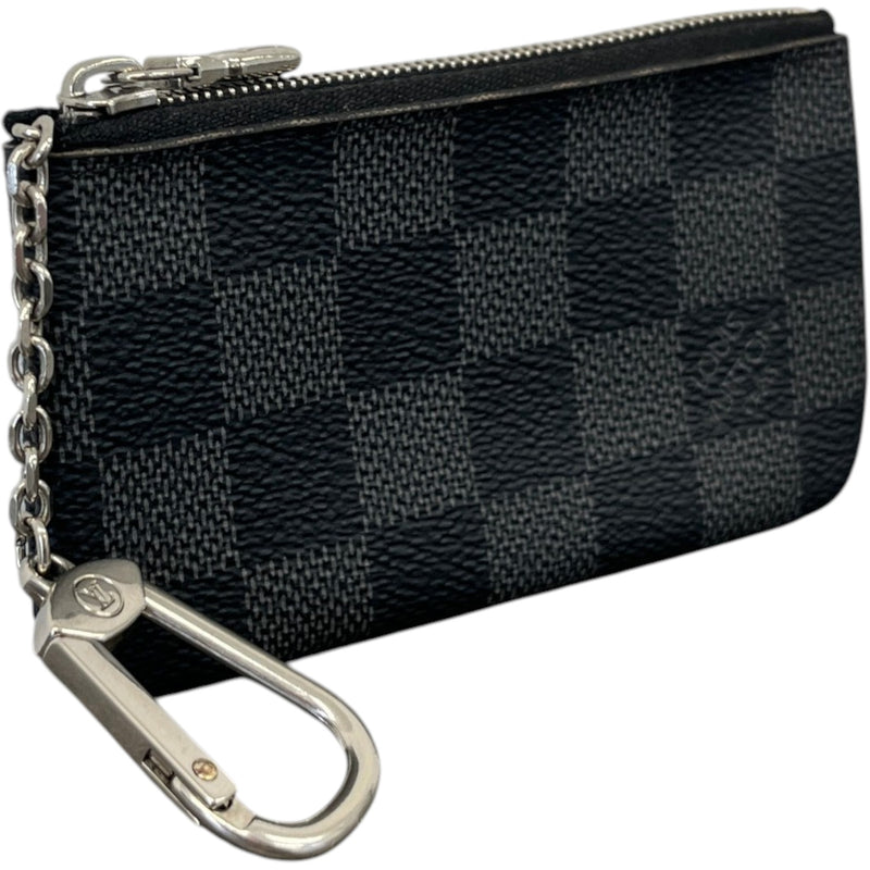 Men's Damier Graphite Key Pouch Keyring Black