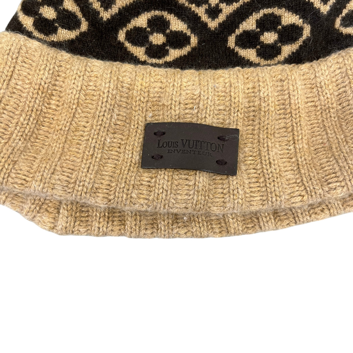 Women's Monogram Cashmere Beanie Brown - Photo 5