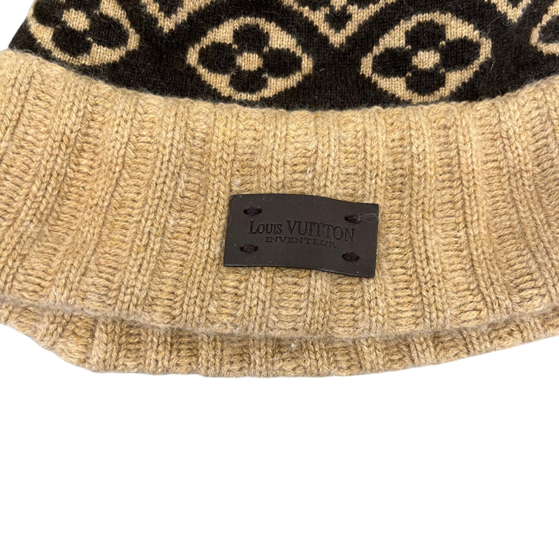 Women's Monogram Cashmere Beanie Brown