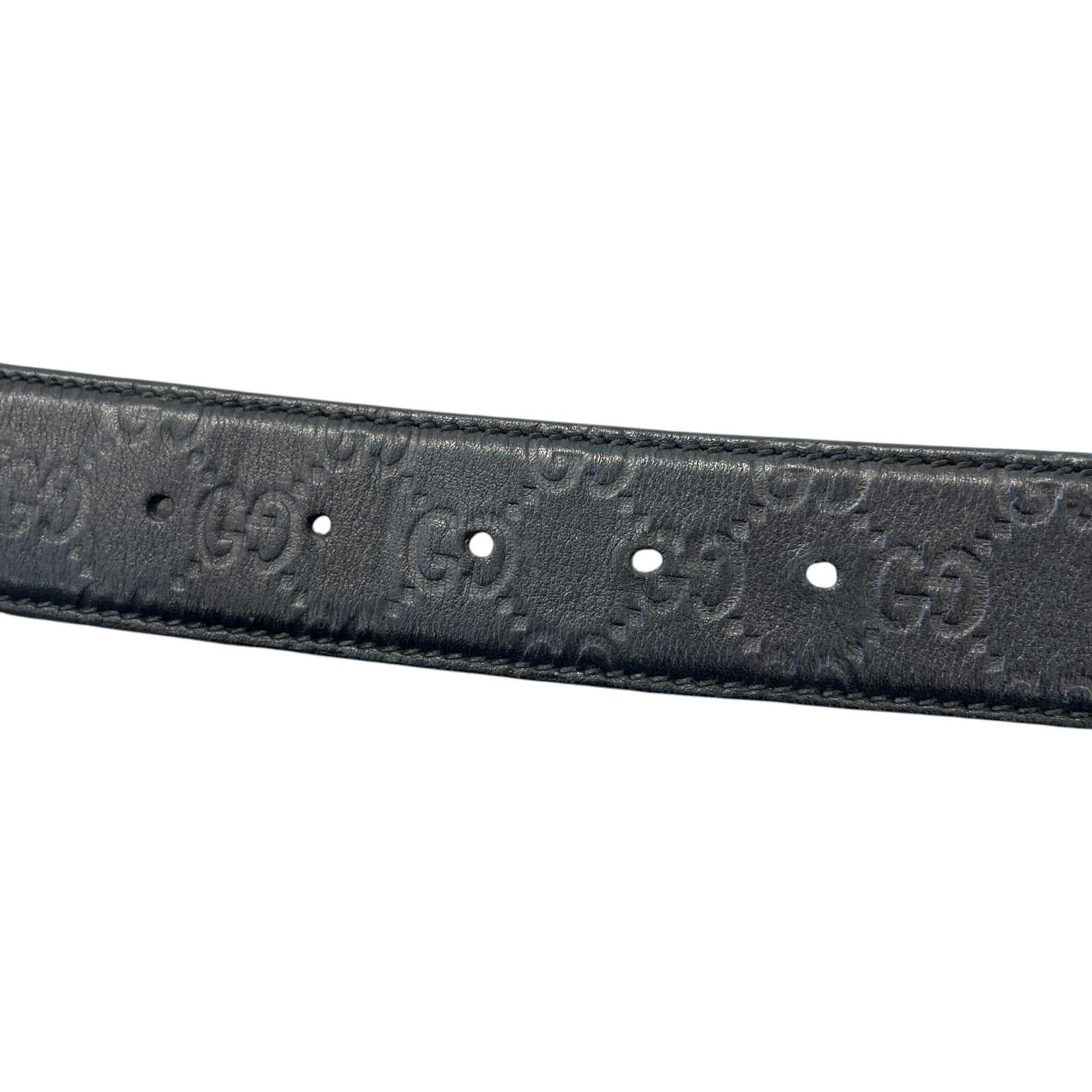 Men's Interlocking G Belt Black Size 30" - Photo 7