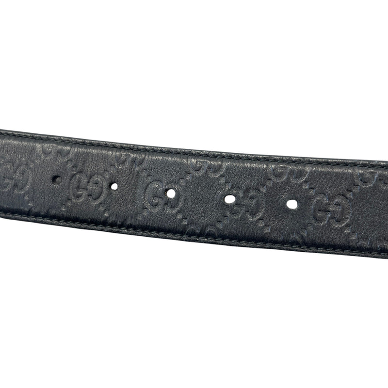 Men's Interlocking G Belt Black Size 30"