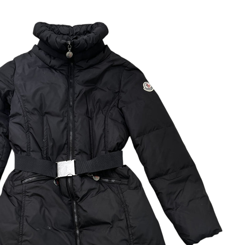 Women's Long Puffer Down Jacket Black Size Junior Age 12