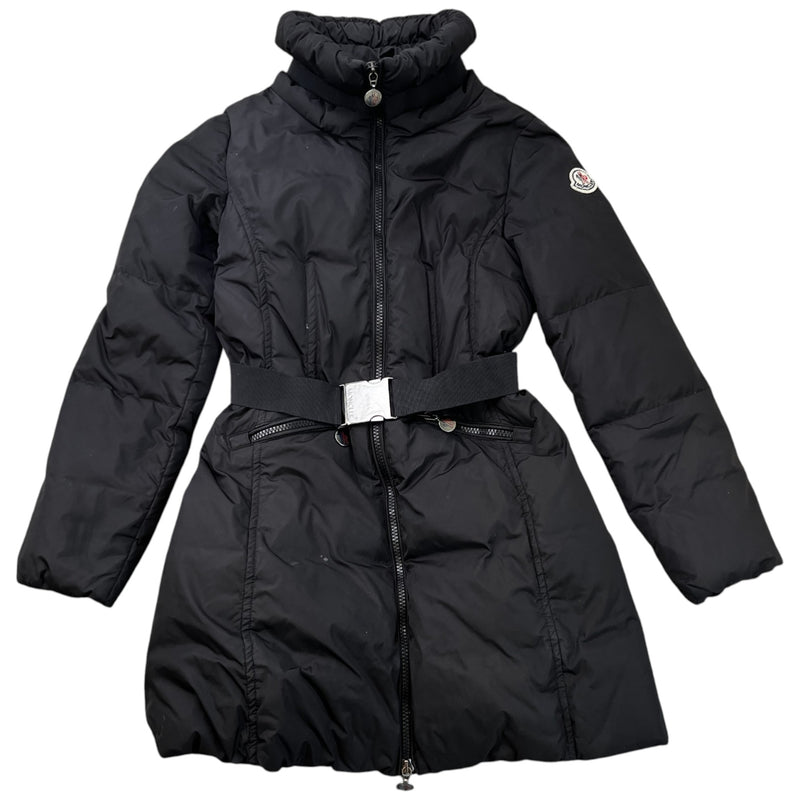 Women's Long Puffer Down Jacket Black Size Junior Age 12