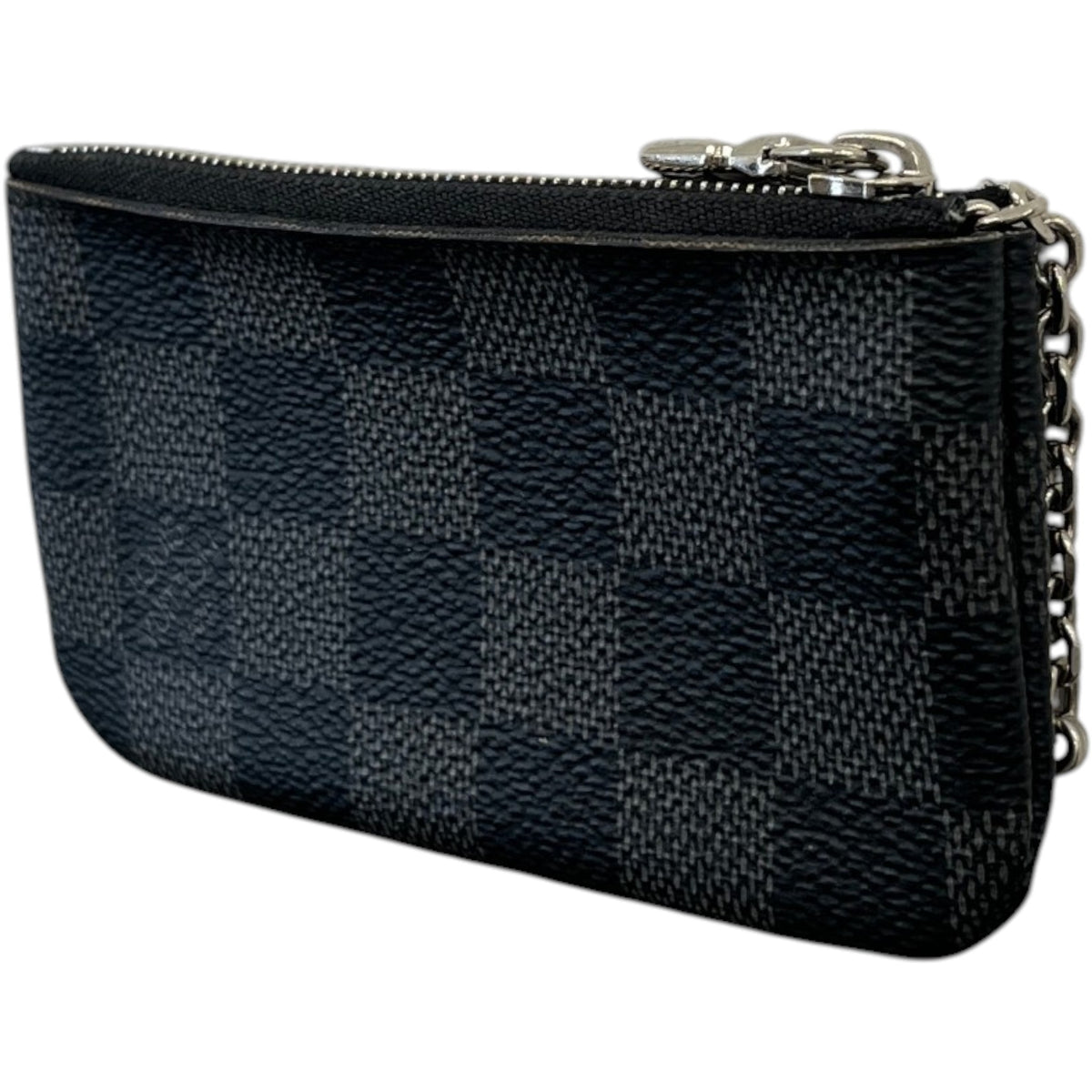Men's Damier Graphite Key Pouch Keyring Black - Photo 6