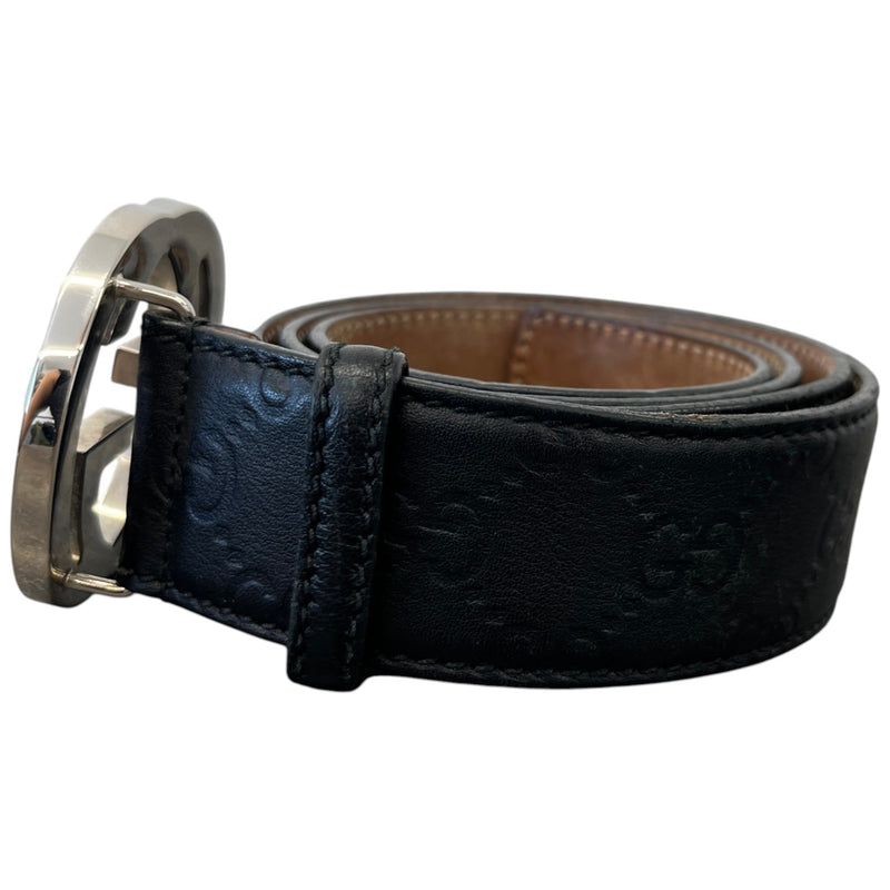 Men's Interlocking G Belt Black Size 30"