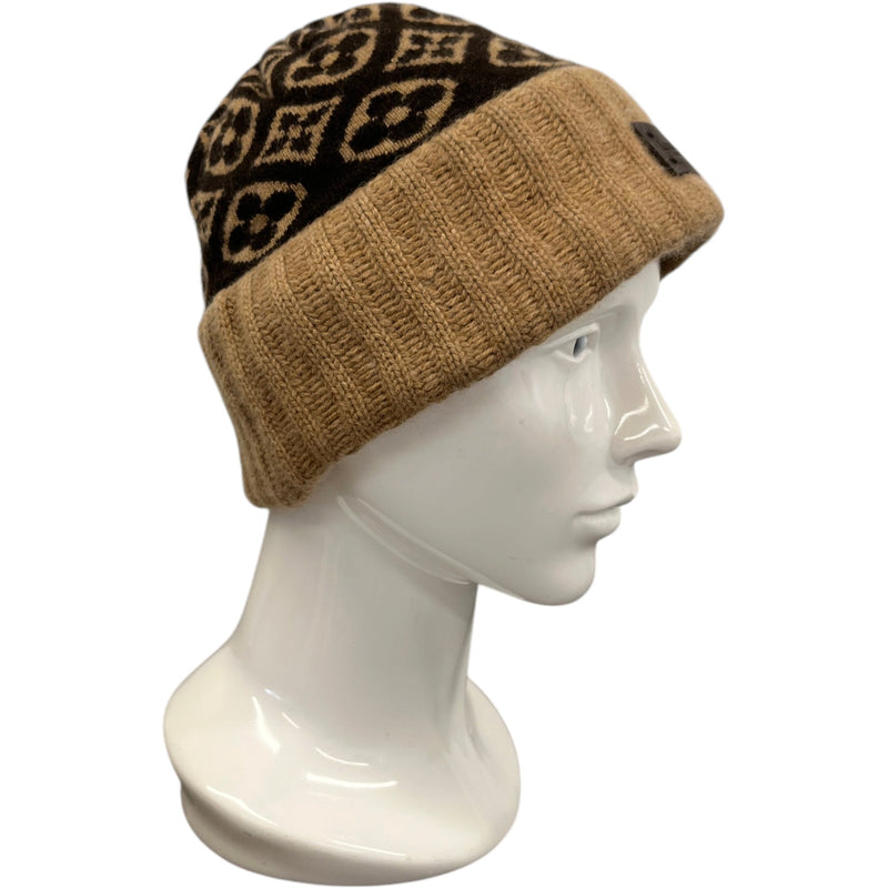 Women's Monogram Cashmere Beanie Brown