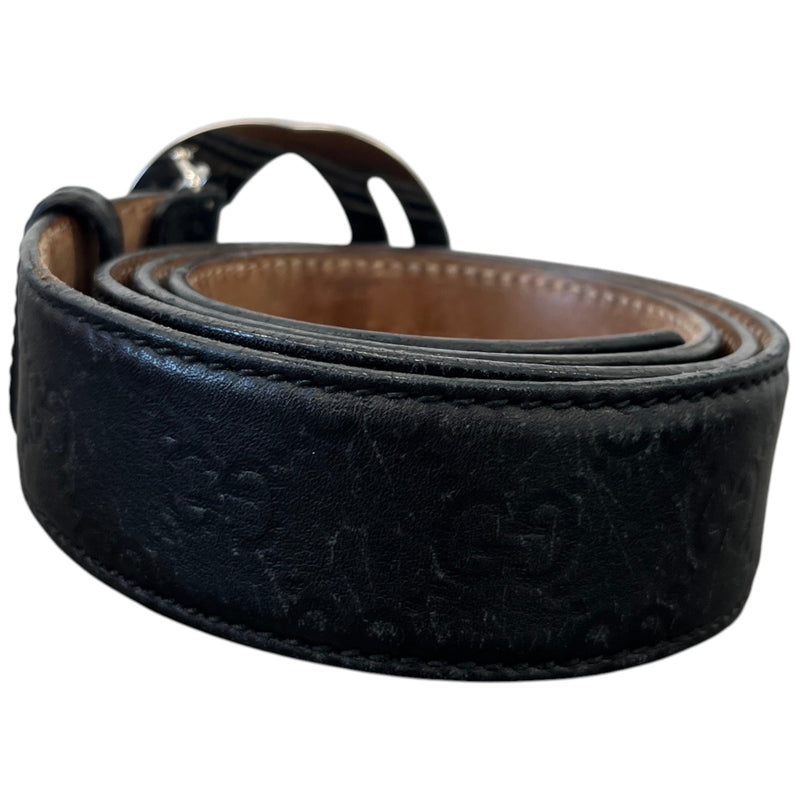 Men's Interlocking G Belt Black Size 30"