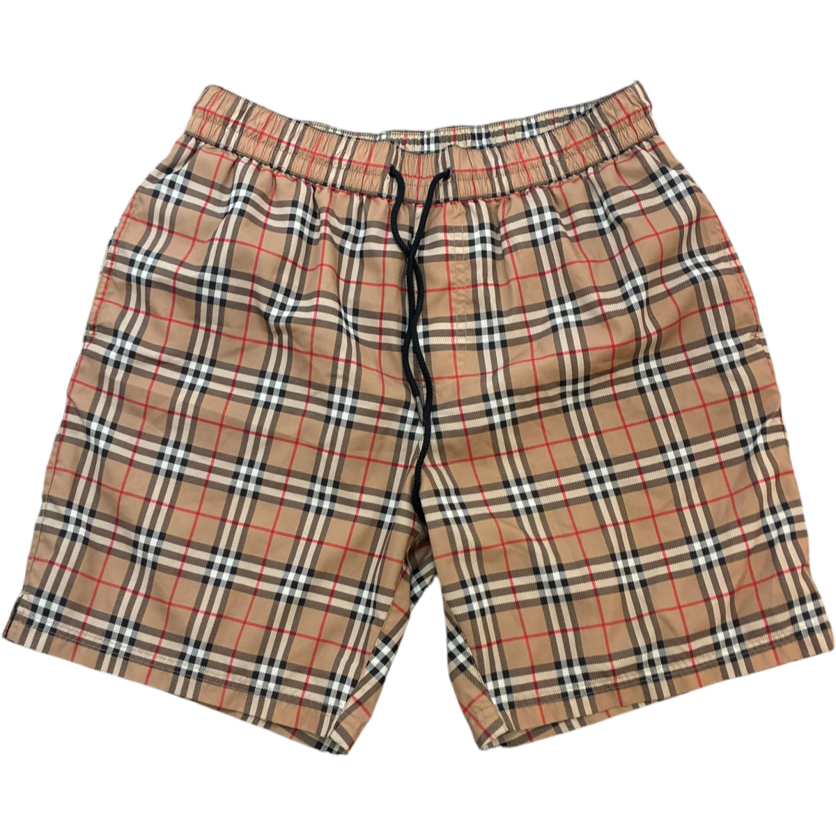 Men's Nova Check Swim Shorts Beige Size S / W30 - Photo 1