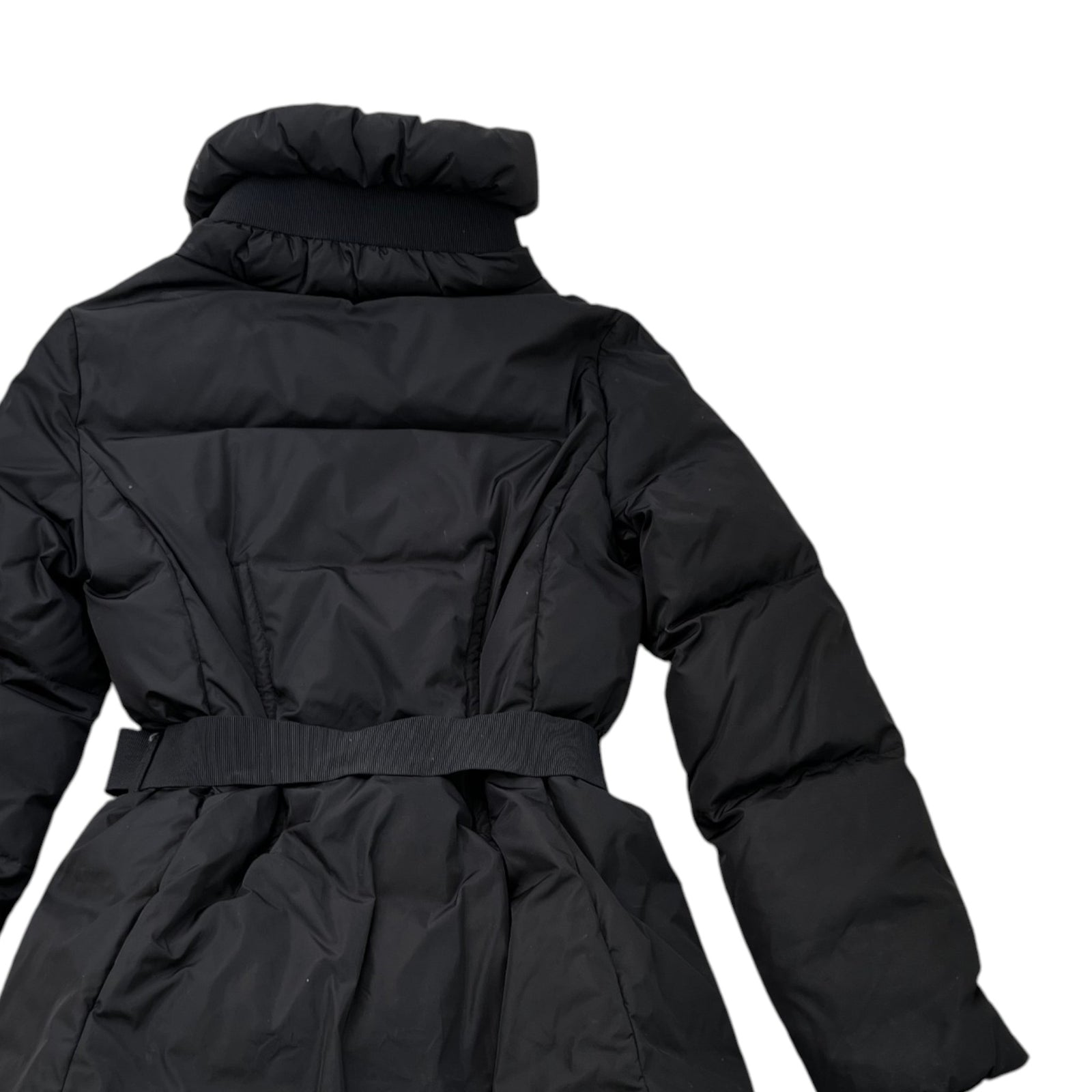 Women's Long Puffer Down Jacket Black Size Junior Age 12 - Photo 4