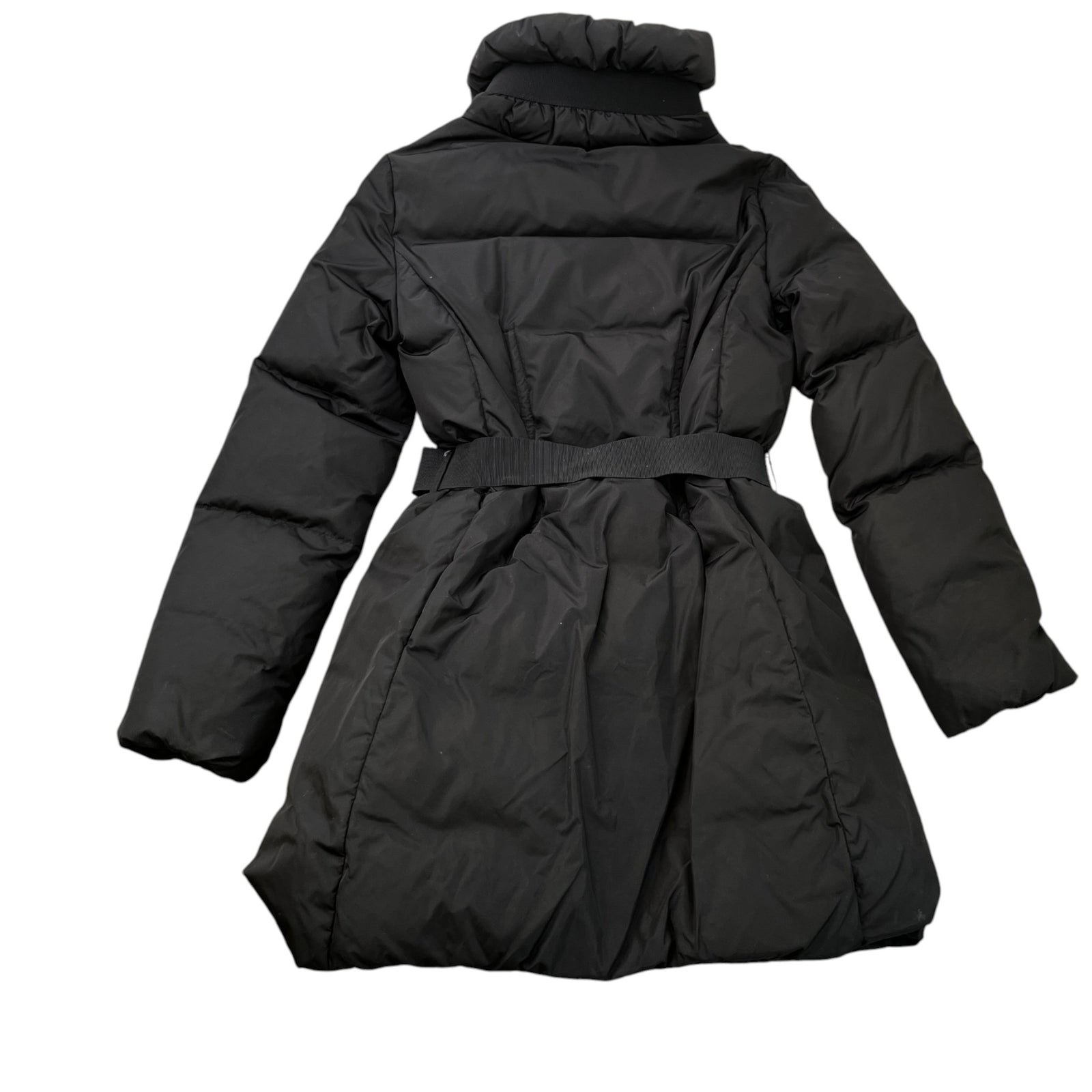 Women's Long Puffer Down Jacket Black Size Junior Age 12 - Photo 2