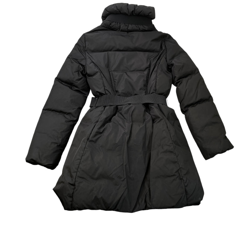 Women's Long Puffer Down Jacket Black Size Junior Age 12