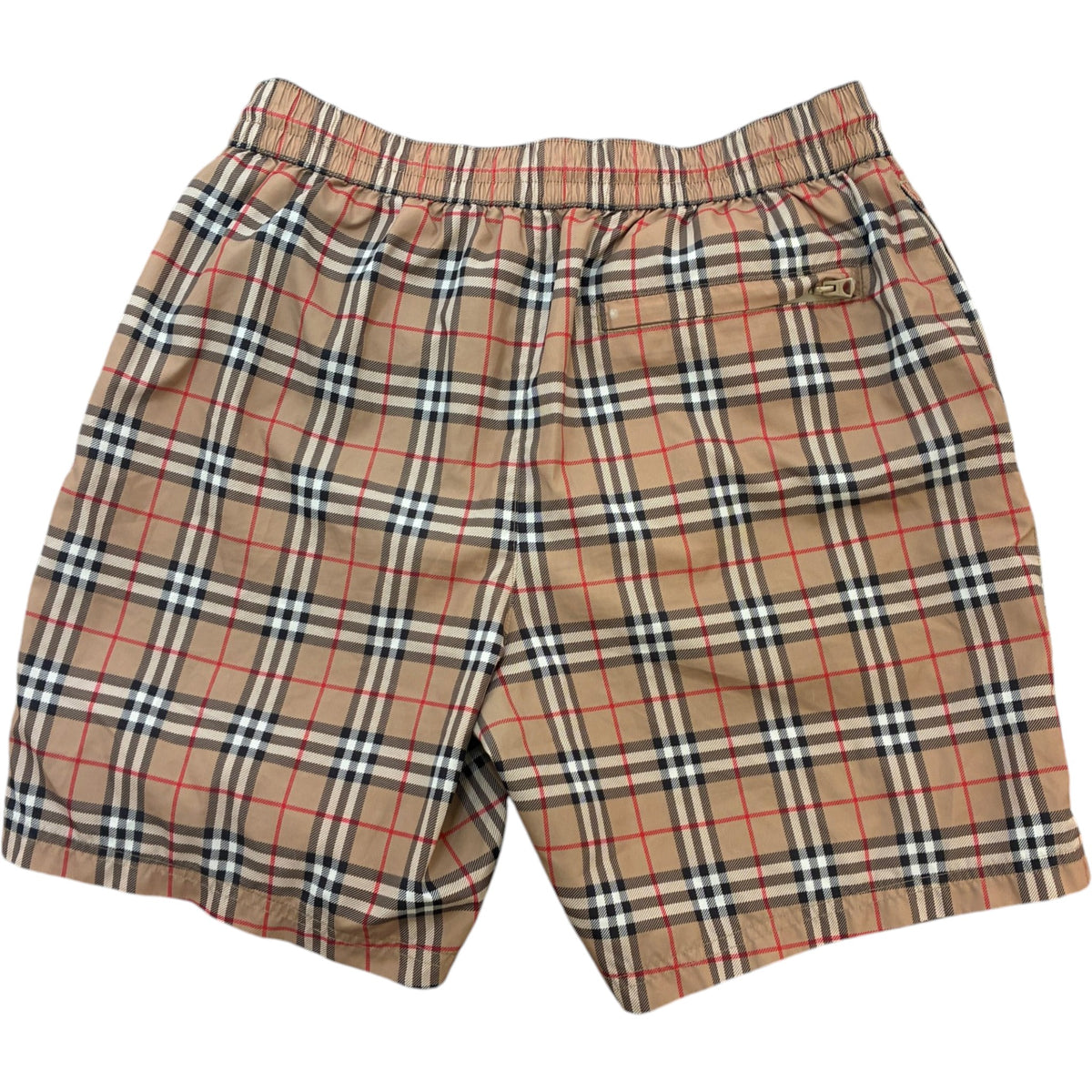 Men's Nova Check Swim Shorts Beige Size S / W30 - Photo 2