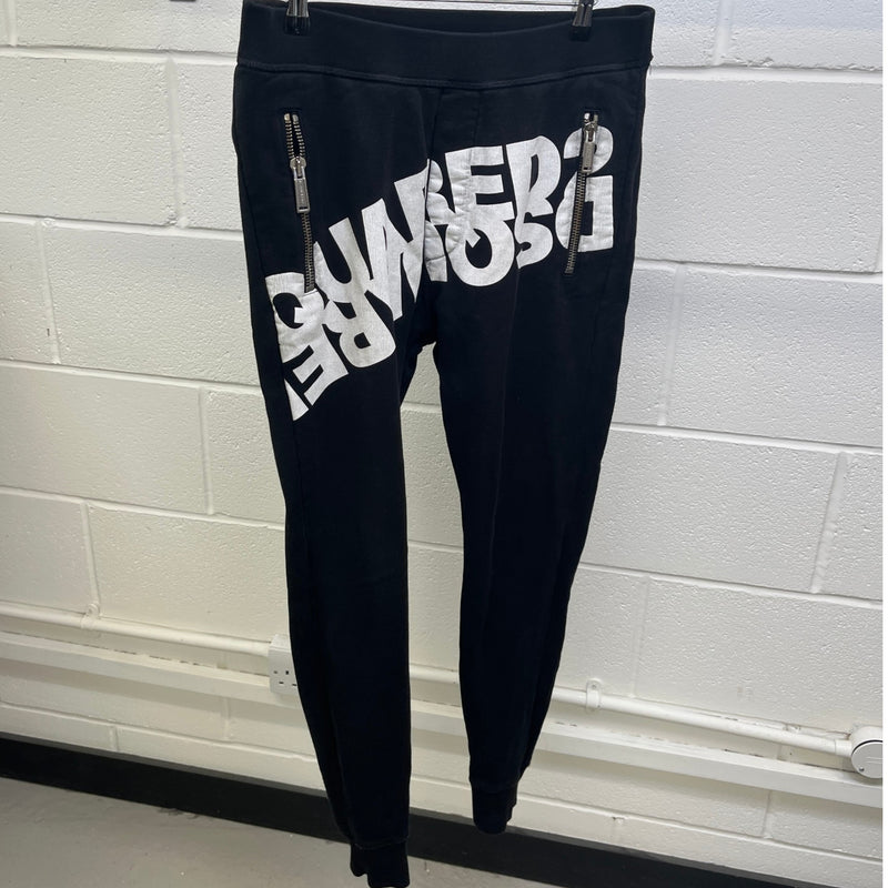 Men's Logo Print Joggers Black Size S / W30