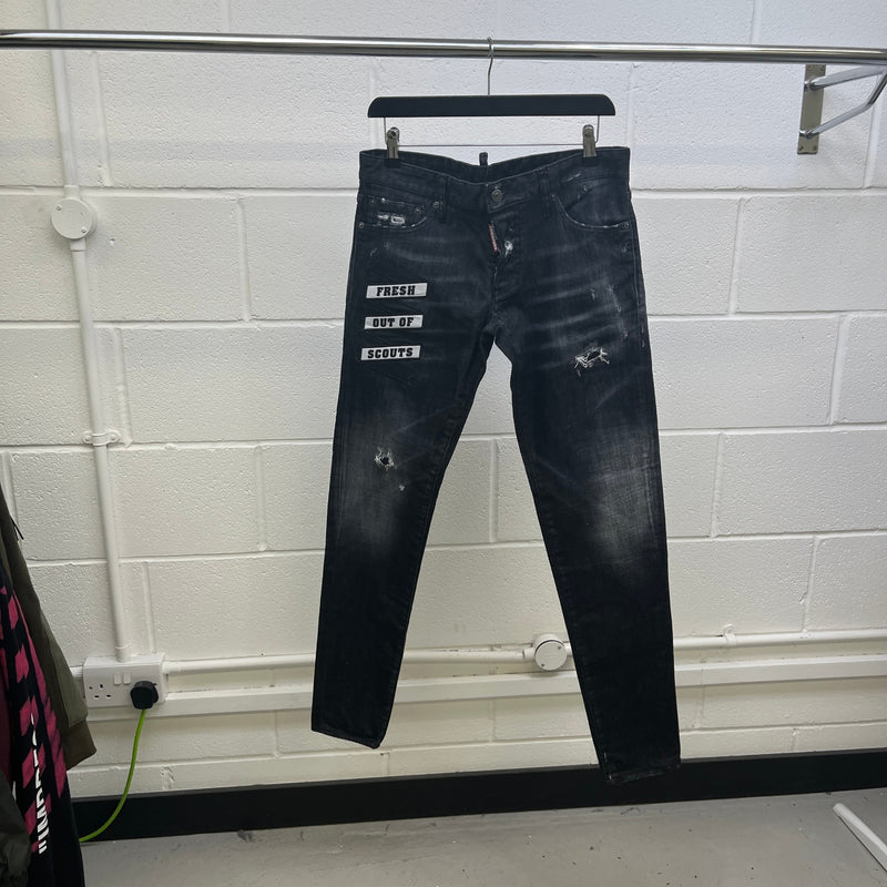 Men's Slim Fit Jeans Black Size IT 48 / UK 32