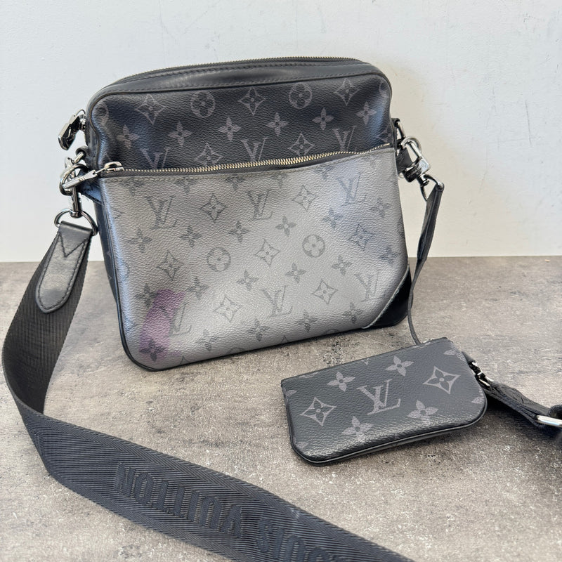 Men's Monogram Eclipse Trio Messenger Bag Black
