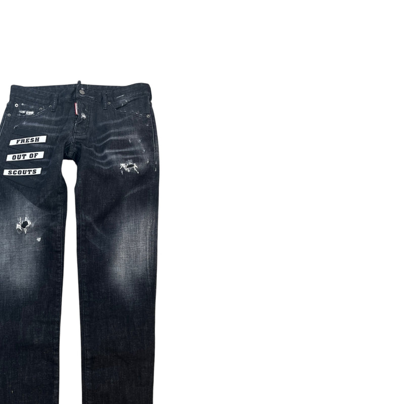 Men's Slim Fit Jeans Black Size IT 48 / UK 32