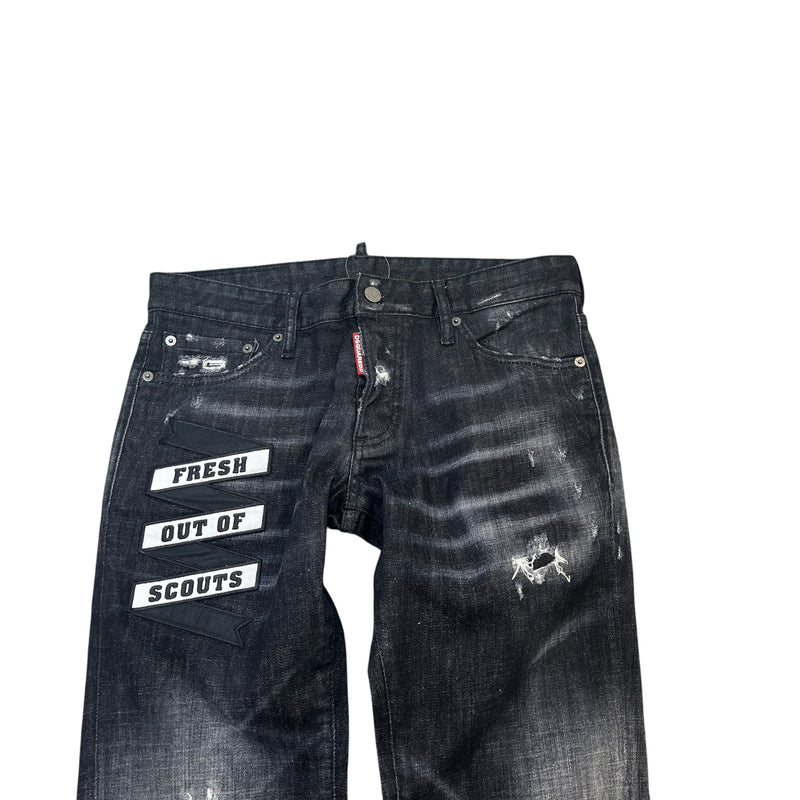 Men's Slim Fit Jeans Black Size IT 48 / UK 32
