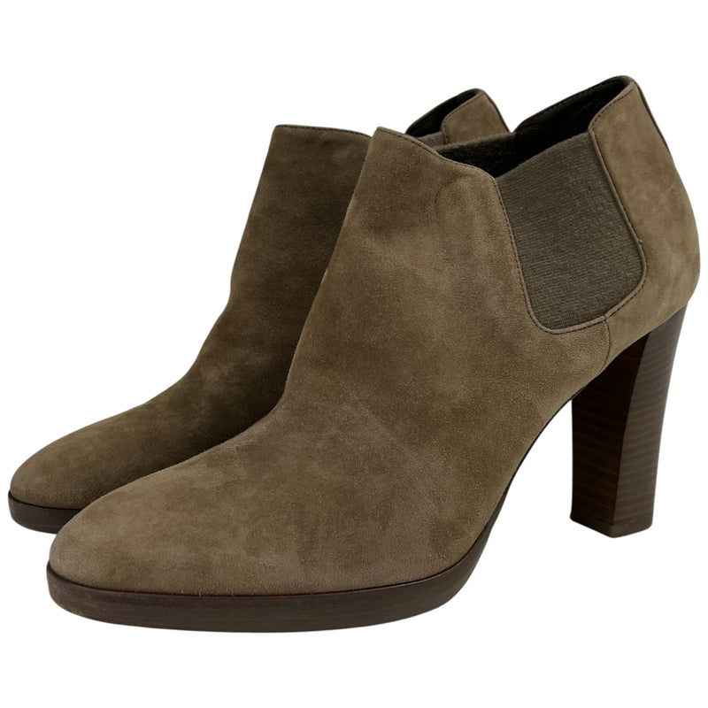 Women's Suede Ankle Boots Tan Size EU 36 / UK 3