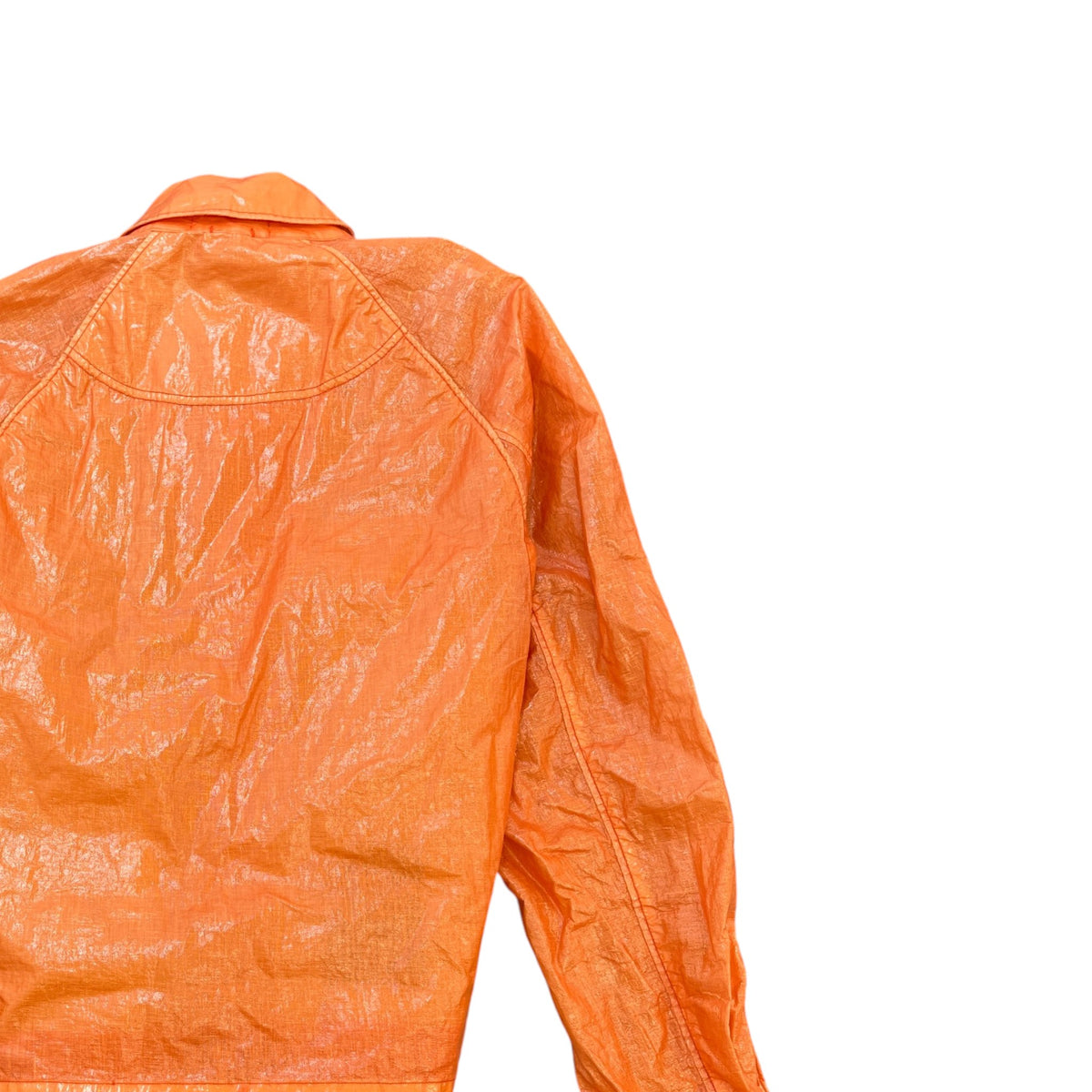Men's Glass Linen-TC Windbreaker Orange Size M - Photo 4