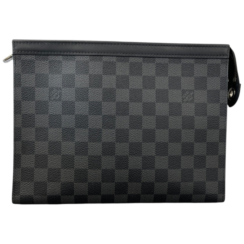 Men's Damier Graphite Pochette Voyage MM Pouch Black