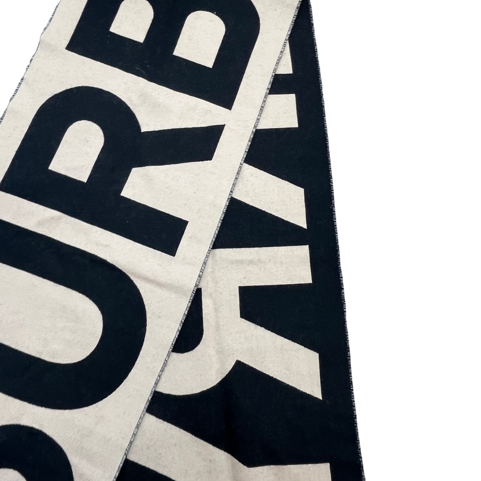 Women's Two Tone Logo Scarf Beige - Photo 3