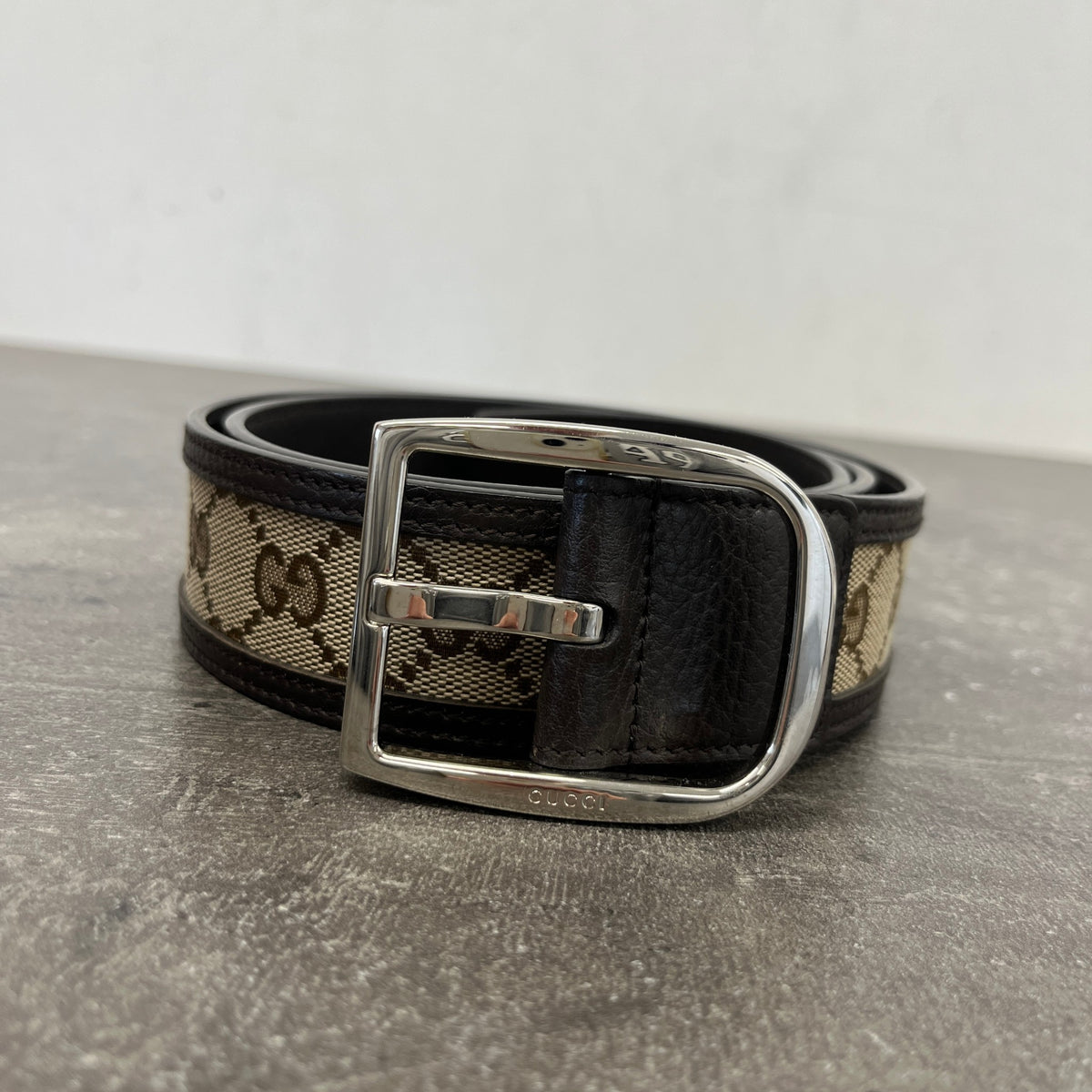 Men's GG Supreme Belt Brown Size 32" - Photo 8