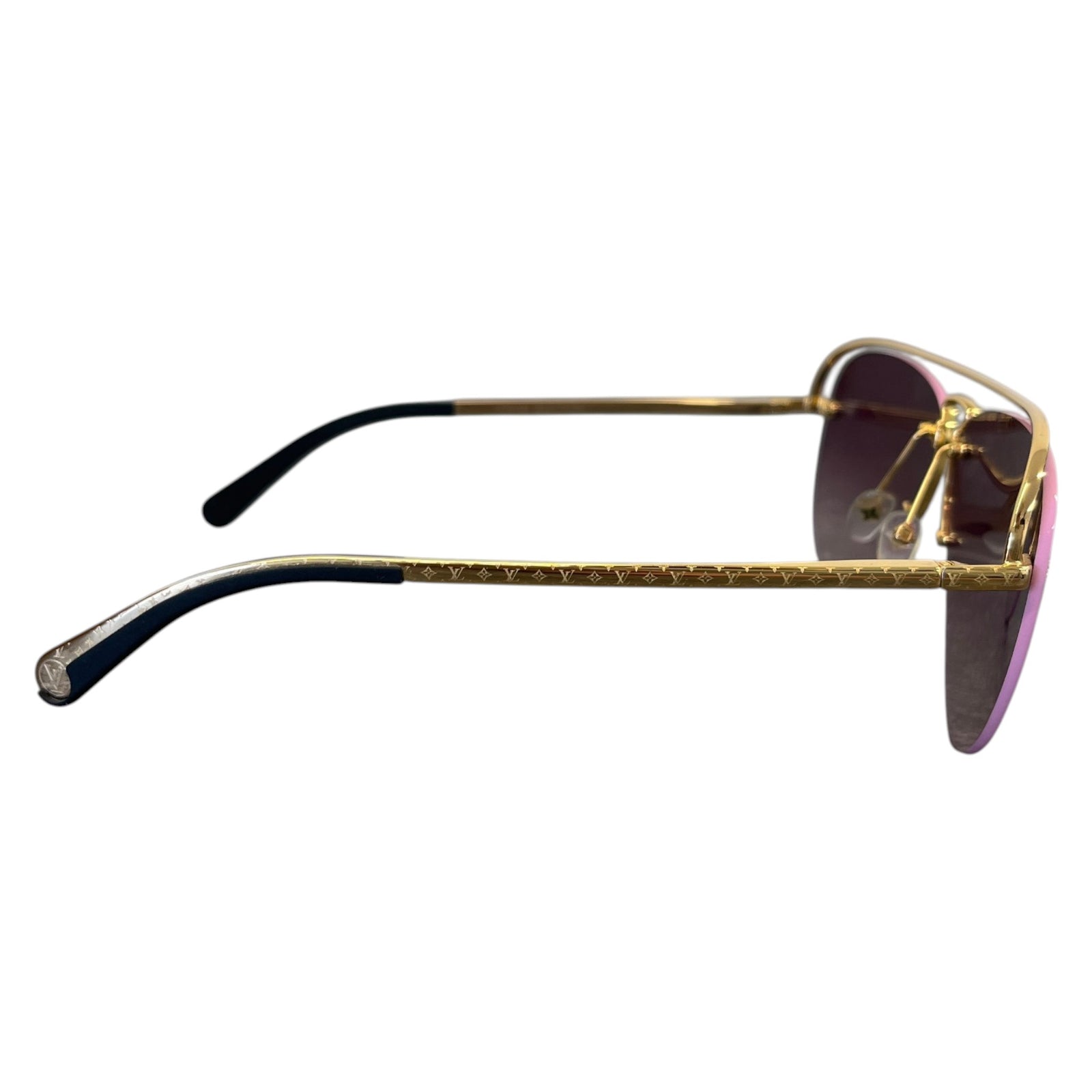 Men's Monogram Grease Sunglasses Gold - Photo 5
