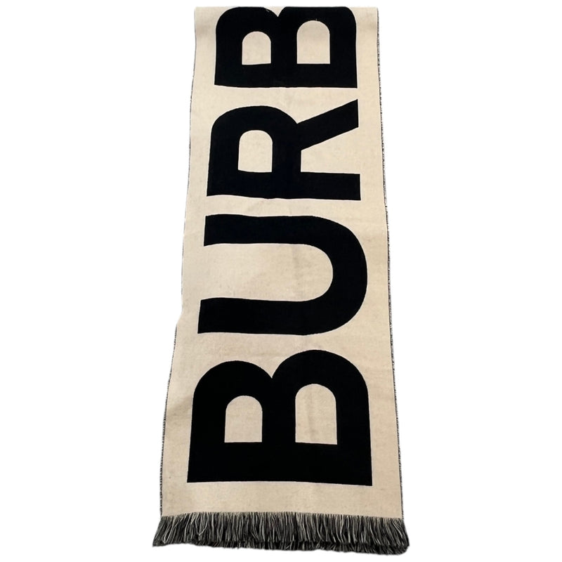 Women's Two Tone Logo Scarf Beige