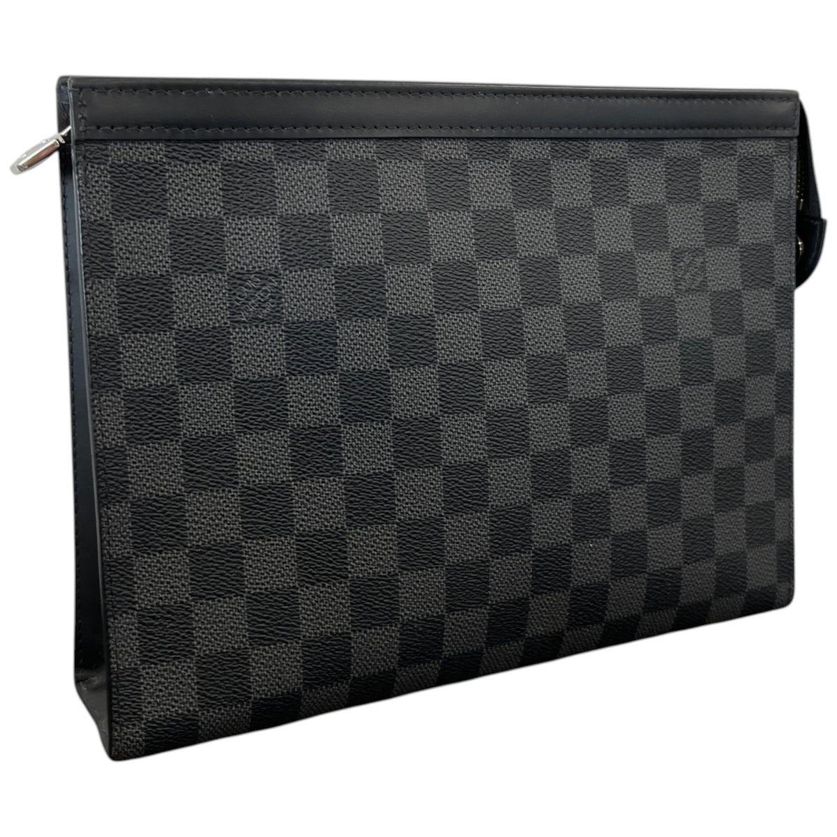 Men's Damier Graphite Pochette Voyage MM Pouch Black - Photo 3
