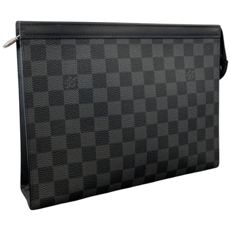 Men's Damier Graphite Pochette Voyage MM Pouch Black